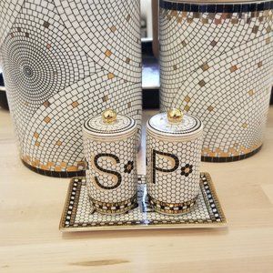 Anthropologie Bistro Salt and Pepper Shaker Set